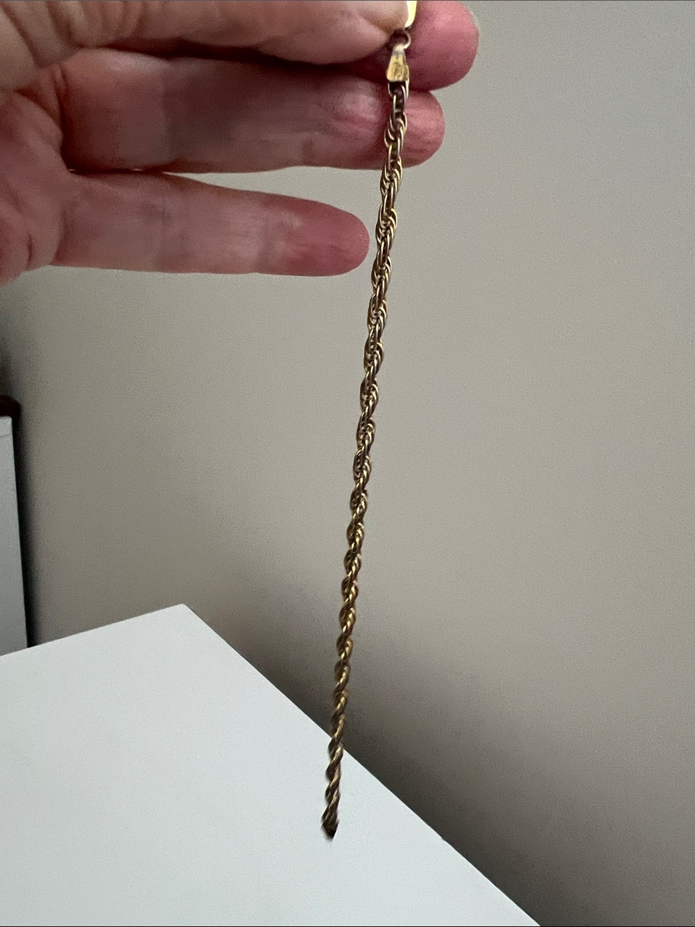 925 Italy Sterling Silver - Rope Chain Bracelet - Elegant Twisted Link Vintage